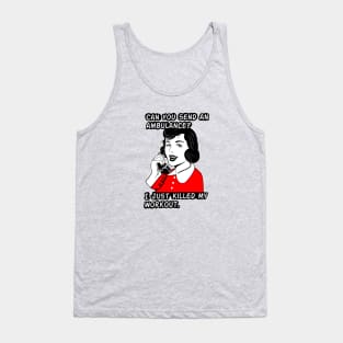 fitness funny, girls who lift, barbell girl, fitness girl Tank Top